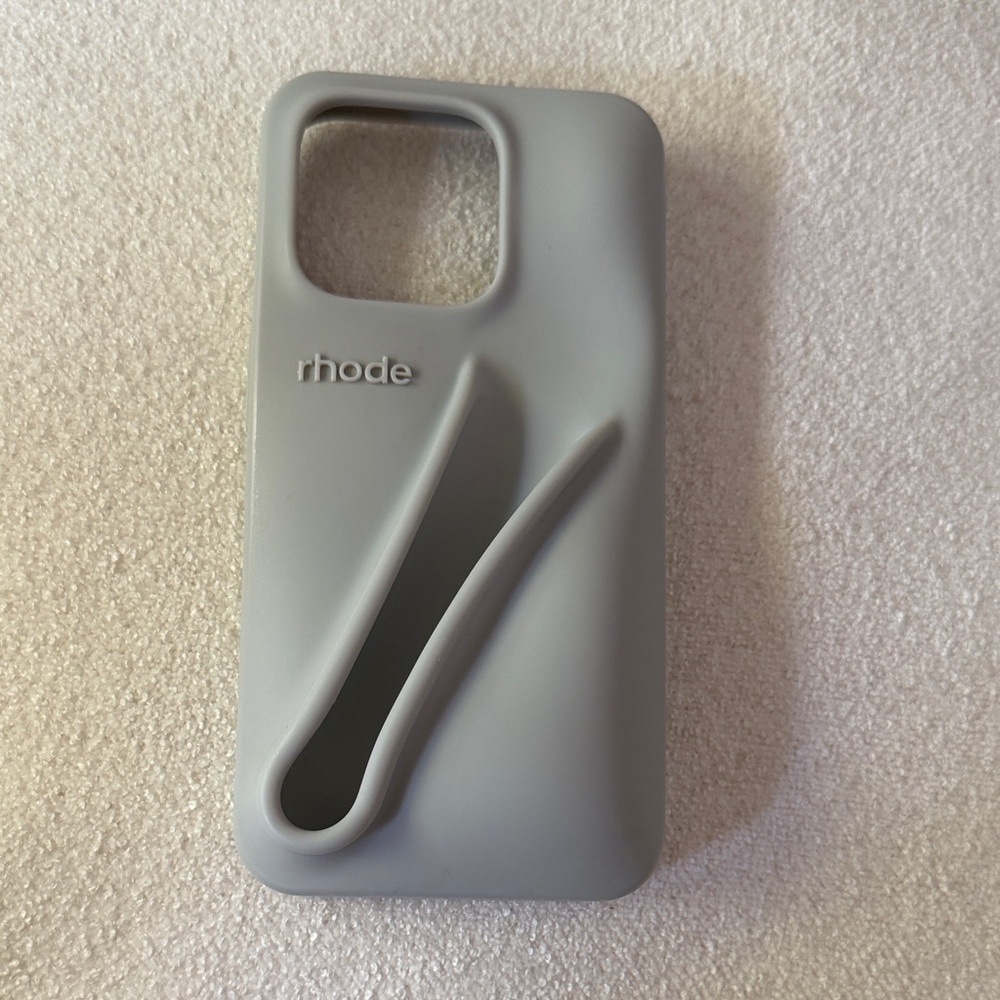 RHODE Gray Phone Case lipgloss iPhone 15 Pro authentic